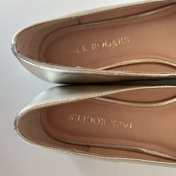 Jack Rogers Metallic Rhinestone Pointed Ballet Flat, size 10 - Picture 9 of 13